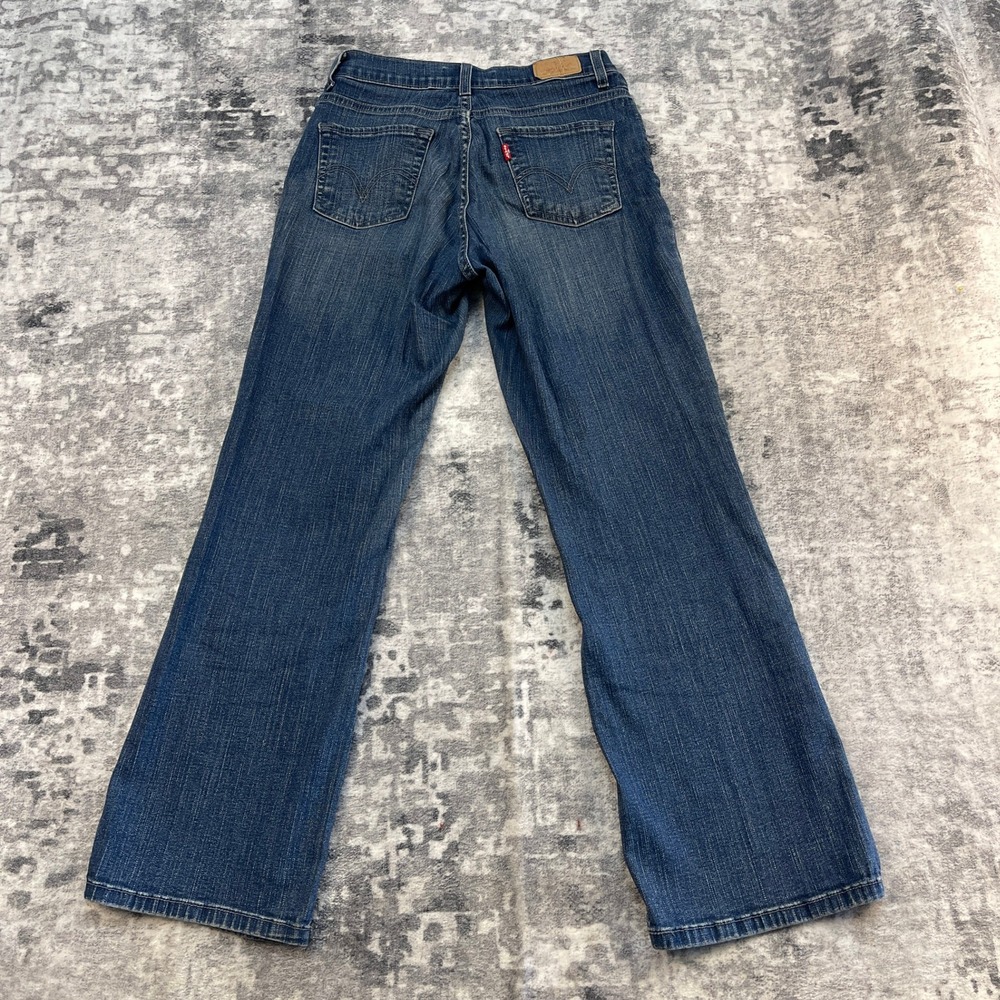 Levi's 512 Perfectly Slimming Bootcut Jeans Women Size 4M Blue Denim Stretch - Picture 2 of 13